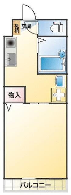 エル大江A(ワンルーム/3階)の間取り写真