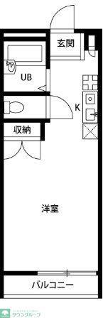 パレス泉(1K/1階)の間取り写真