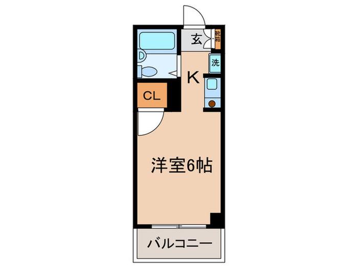 ヴェルドミール(1K/2階)の間取り写真