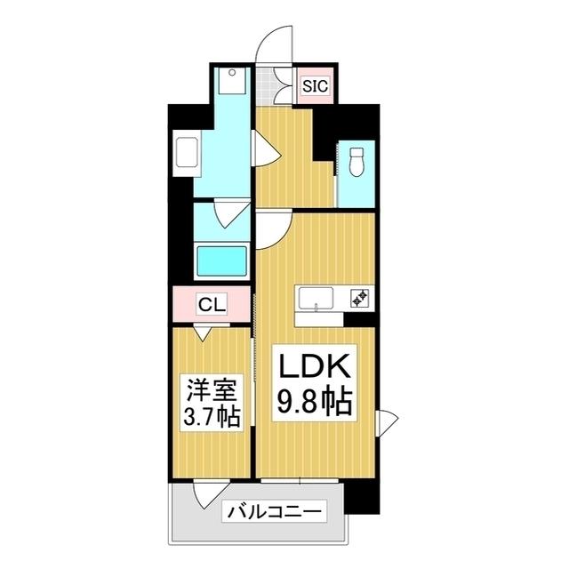 コンフォーティア広丘吉田III A棟(1LDK/1階)の間取り写真