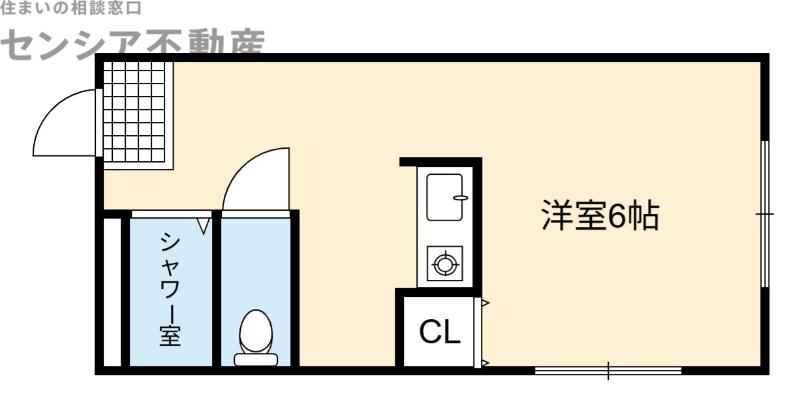 マンションKLM(ワンルーム/2階)の間取り写真