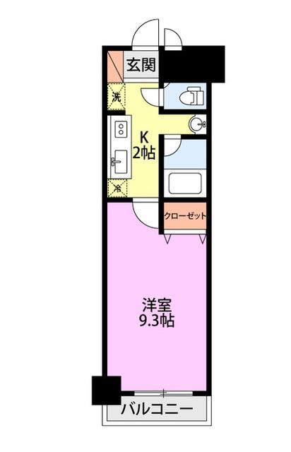 フィール白山公園(1K/3階)の間取り写真