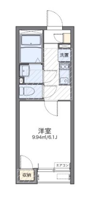 レオネクストグランツ ハイツ(1K/2階)の間取り写真