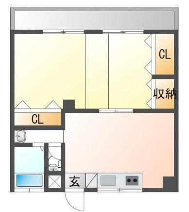 JTアパートメント(1LDK/5階)の間取り写真