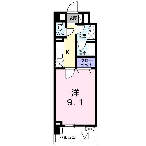 LUCENTE王子(1K/3階)の間取り写真