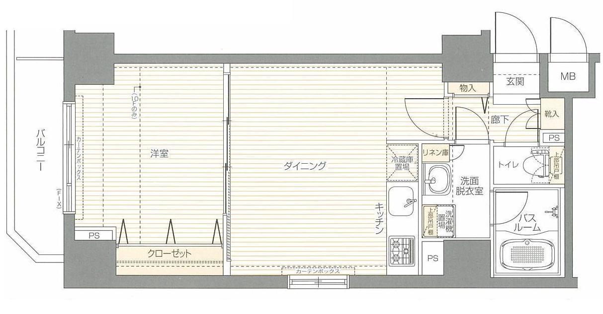 フェニックス新横濱参番館(1LDK/10階)の間取り写真