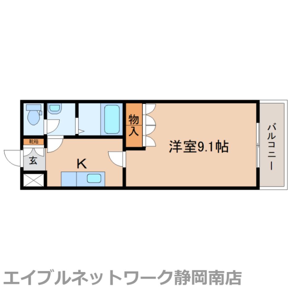 カーサフェリーチェ(1K/1階)の間取り写真