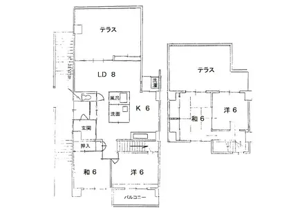 ドームス轟(4LDK/2階)の間取り写真