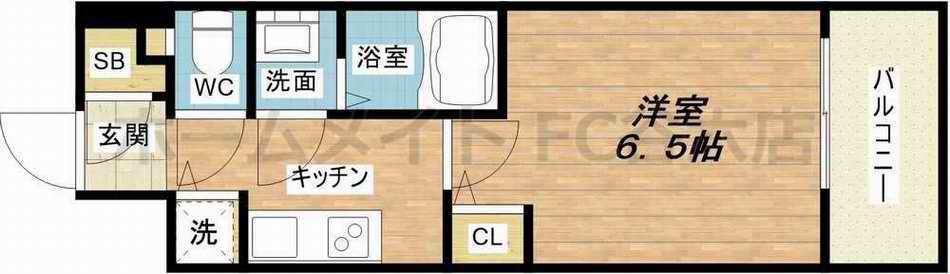 LA DOUCEUR北巽(1K/8階)の間取り写真