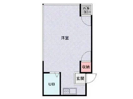 アクティー大和3号(ワンルーム/2階)の間取り写真