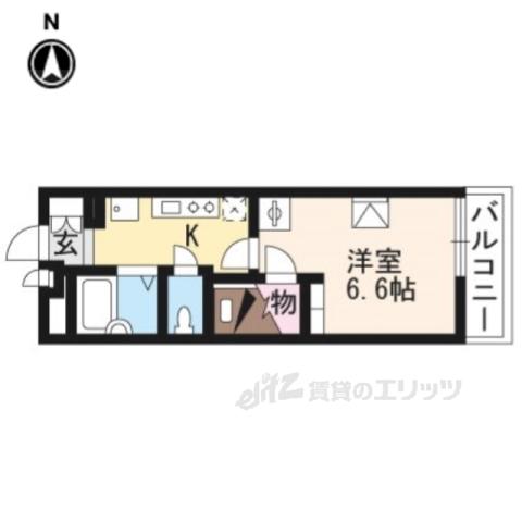 レオパレスOKANISHI(1K/2階)の間取り写真