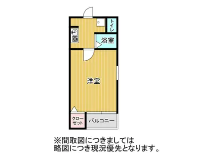 ステップII(1K/5階)の間取り写真