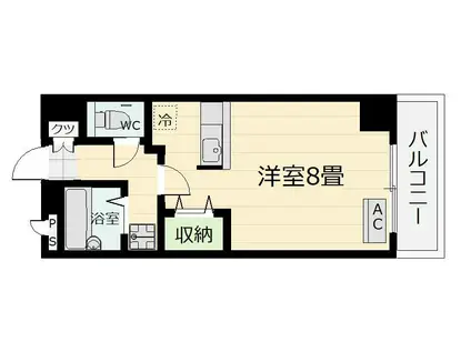 小松原レジデンス(ワンルーム/8階)の間取り写真