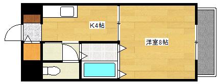 ソフィエール矢賀新町(1K/3階)の間取り写真