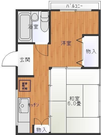 平野屋ビル(1K/4階)の間取り写真