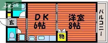 サンシャイン平田(1DK/3階)の間取り写真