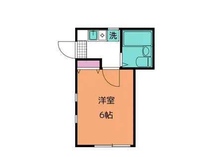 ドルフィン神之木台(1K/1階)の間取り写真