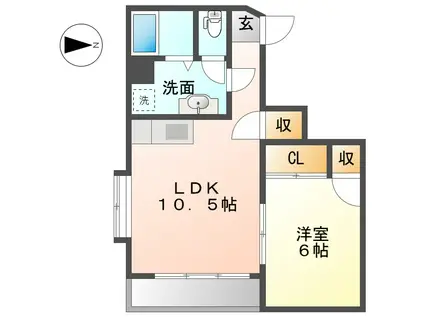 STARIA(1LDK/5階)の間取り写真