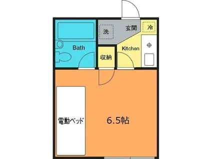 メゾンルミエール(1K/1階)の間取り写真