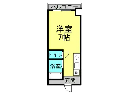 スターヒルズマルサン(ワンルーム/1階)の間取り写真