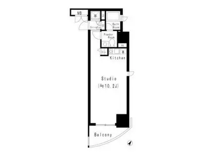 MFPR代々木タワー(1K/10階)の間取り写真