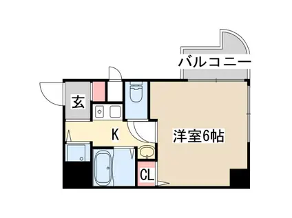 エステムコート神戸県庁前Ⅱ(1K/4階)の間取り写真