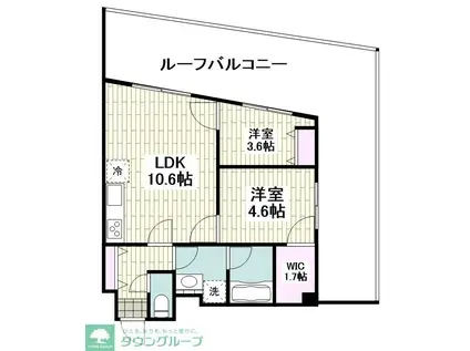 SAKURA C TERRACE(2LDK/3階)の間取り写真