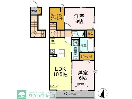 Iハウス・Kハウス・MハウスKハウス(2LDK/2階)の間取り写真