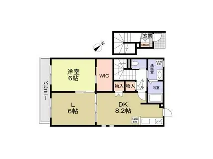 LA FELICE VITA(1LDK/2階)の間取り写真