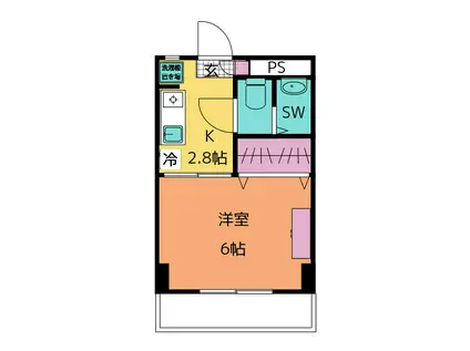 シャルマンYM(1K/3階)の間取り写真