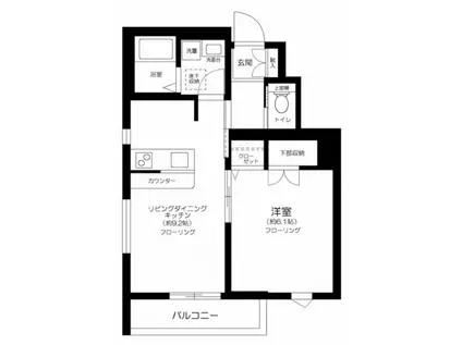 ブルーミング世田谷(1LDK/1階)の間取り写真