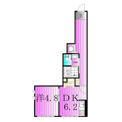 VIVACE(1DK/1階)の間取り写真