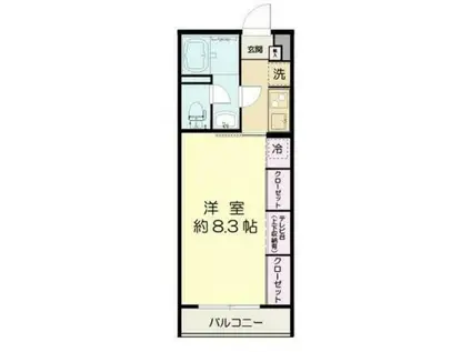 L APPARTMENT221(1K/1階)の間取り写真