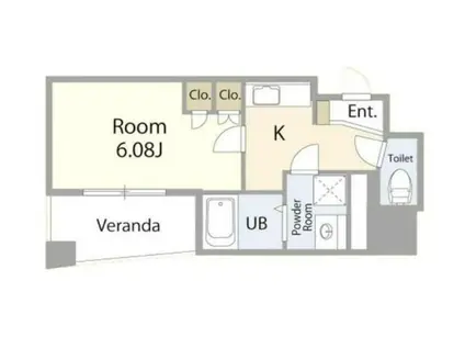 FIORE KP 茅ケ崎(1K/7階)の間取り写真