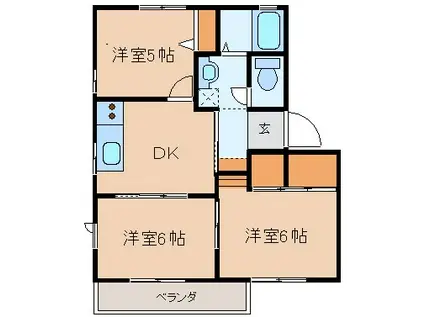 プレゼンテ大和 B102号(3DK/1階)の間取り写真