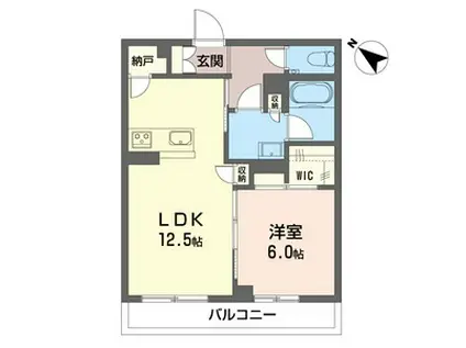 グレイスアベニュー(1LDK/1階)の間取り写真