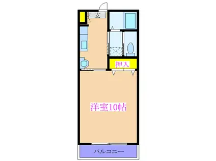 札元大丸マンション(1K/1階)の間取り写真