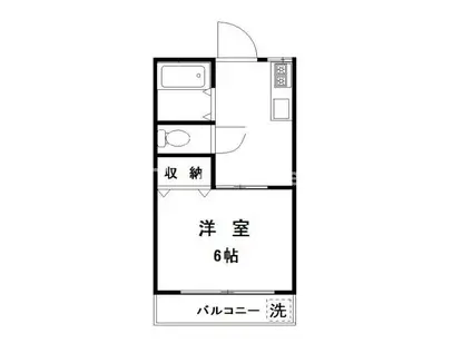 千川シティハウス(1DK/3階)の間取り写真