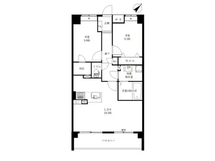 ソルカーサ(2LDK/5階)の間取り写真
