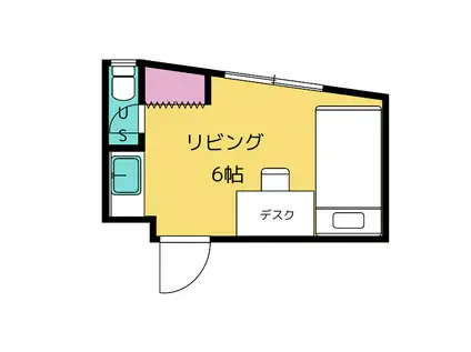 マンション高野(ワンルーム/3階)の間取り写真