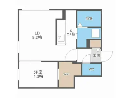 ELM GARDENIII エルムガーデンスリー(1LDK/1階)の間取り写真