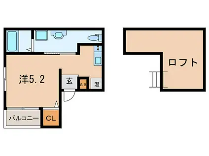 スムーノ垂水山手(ワンルーム/2階)の間取り写真