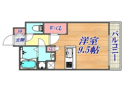 アーバネックスみなと元町(ワンルーム/5階)の間取り写真