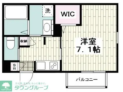 メゾンフォレスタ(1K/1階)の間取り写真