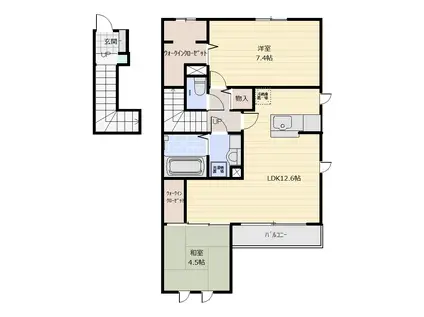 東武野田線 増尾駅 徒歩22分 2階建 築11年(2LDK/2階)の間取り写真