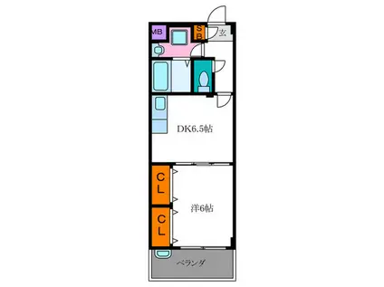 イーストポイントM(1DK/3階)の間取り写真