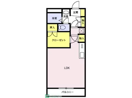 高砂ハイツ石原Ⅰ(ワンルーム/3階)の間取り写真