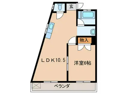 エグチマンション(1LDK/4階)の間取り写真