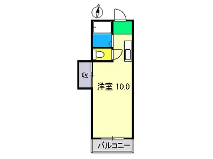 アゼリア南国(ワンルーム/4階)の間取り写真