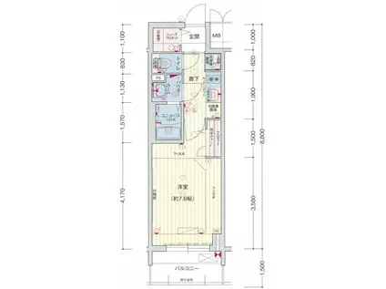 プレサンスTHE久屋大通レジェンド(1K/2階)の間取り写真